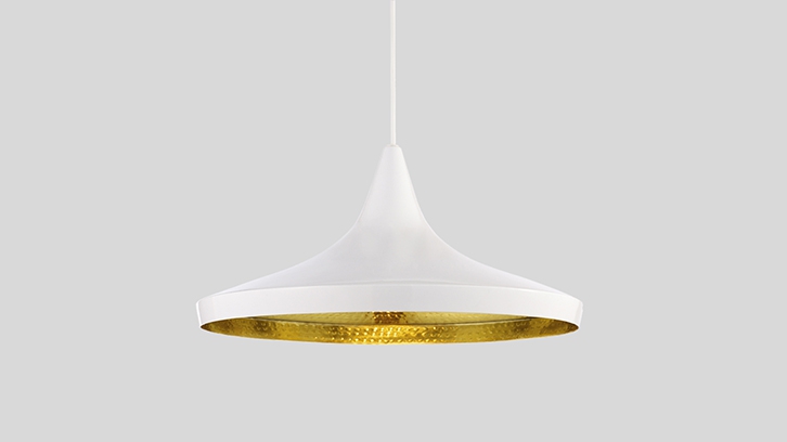 Beat wide pendant white