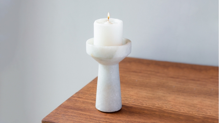 Eclectic Stone Candleholder Small